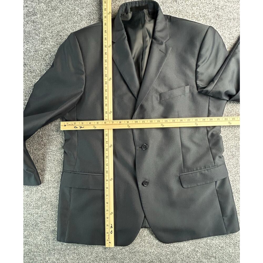 Sonneti Uomo 44R 2 Pc Suit Black Super 150's MicroTech 38x30 Hand Tailored - Picture 16 of 16
